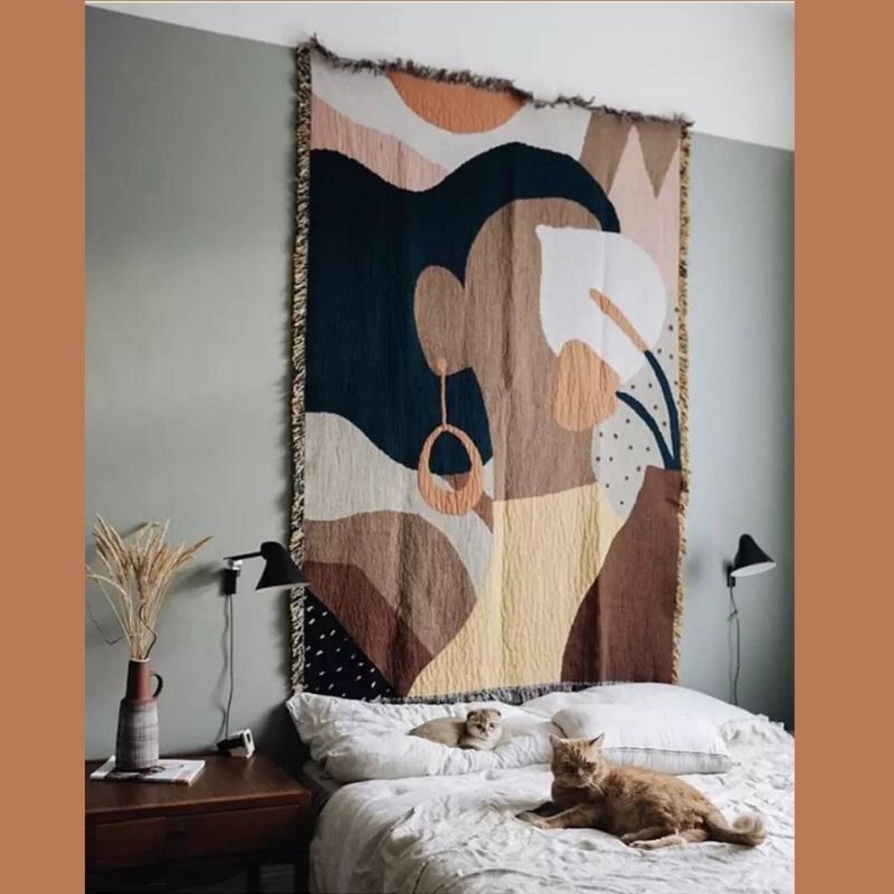 Handmade Beautiful Girl Woven Tapestry